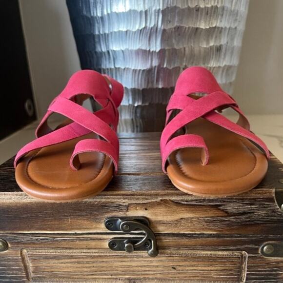 Franco Sarto Gia Suede Sandals in Pink - Picture 4 of 9